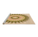 Sideview of Machine Washable Transitional Khaki Gold Rug, wshpat1933org