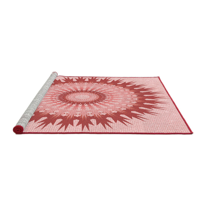 Sideview of Machine Washable Transitional Pink Rug, wshpat1933rd