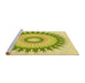 Sideview of Machine Washable Transitional Pistachio Green Rug, wshpat1933yw