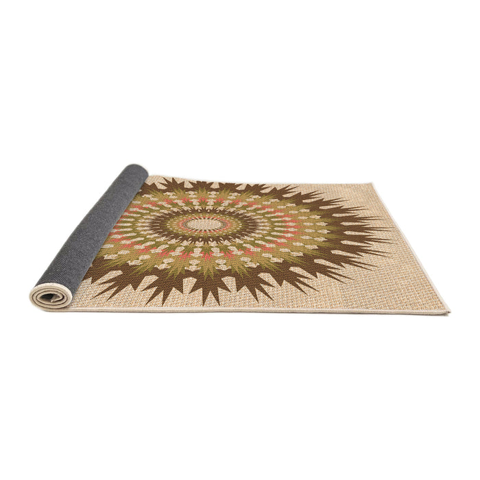 Thickness of Patterned Khaki Gold Rug, pat1934org