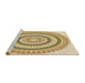 Sideview of Machine Washable Transitional Cinnamon Brown Rug, wshpat1935brn