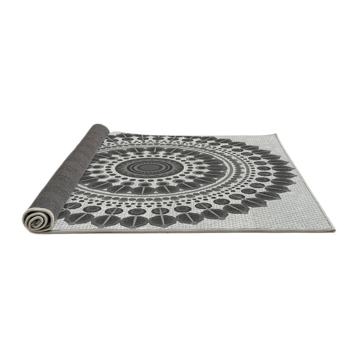 Thickness of Patterned Carbon Gray Rug, pat1936gry
