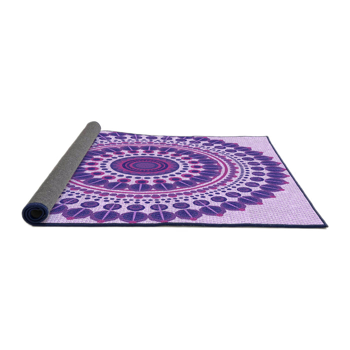 Thickness of Patterned Blossom Pink Rug, pat1936pur