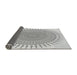 Thickness of Patterned Gunmetal Gray Rug, pat1937gry