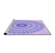 Sideview of Machine Washable Transitional Purple Mimosa Purple Rug, wshpat1938pur