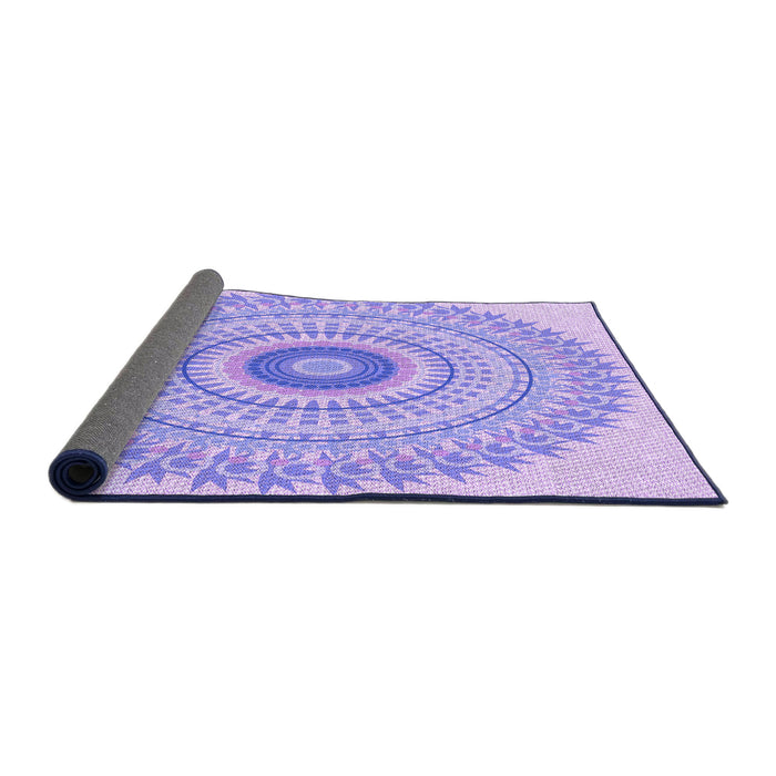 Thickness of Patterned Purple Mimosa Purple Rug, pat1938pur