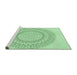 Sideview of Machine Washable Transitional Mint Green Rug, wshpat1939grn