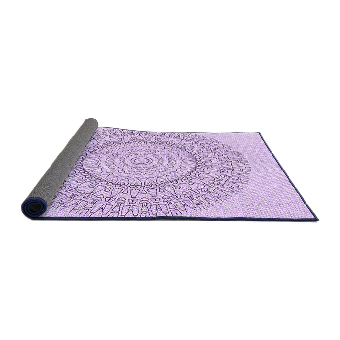 Thickness of Patterned Lilac Purple Rug, pat1939pur