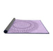 Thickness of Patterned Lilac Purple Rug, pat1939pur