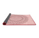 Thickness of Patterned Pink Rug, pat1939rd