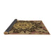 Thickness of Patterned Red Brown Rug, pat194brn