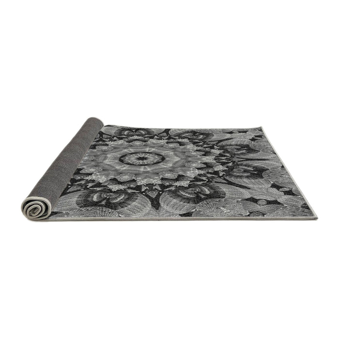 Thickness of Patterned Dark Gray Rug, pat194gry