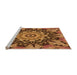 Sideview of Machine Washable Transitional Orange Rug, wshpat194org