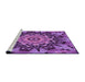 Sideview of Machine Washable Transitional Dark Magenta Purple Rug, wshpat194pur