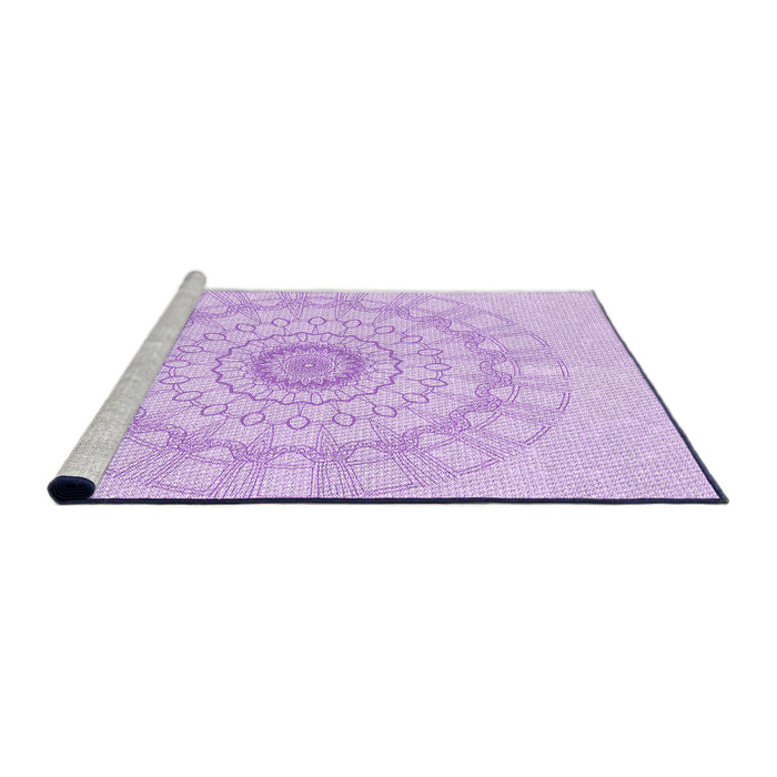 Sideview of Machine Washable Transitional Violet Purple Rug, wshpat1940pur