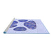 Sideview of Machine Washable Transitional Lavender Blue Rug, wshpat1941blu