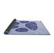 Thickness of Patterned Lavender Blue Rug, pat1941blu