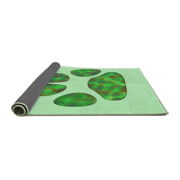 Thickness of Patterned Light Green Rug, pat1941grn