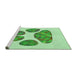 Sideview of Machine Washable Transitional Light Green Rug, wshpat1941grn