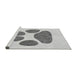 Sideview of Machine Washable Transitional Gray Rug, wshpat1941gry