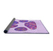 Thickness of Patterned Purple Rug, pat1941pur