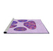 Sideview of Machine Washable Transitional Purple Rug, wshpat1941pur