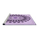 Sideview of Machine Washable Transitional Orchid Purple Rug, wshpat1943pur