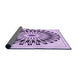 Thickness of Patterned Orchid Purple Rug, pat1943pur