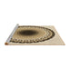 Sideview of Machine Washable Transitional Khaki Gold Rug, wshpat1944brn