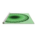 Sideview of Machine Washable Transitional Jade Green Rug, wshpat1944grn