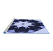 Sideview of Machine Washable Transitional Midnight Blue Rug, wshpat1945blu