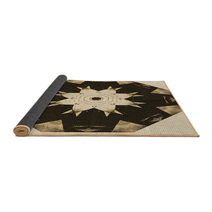 Thickness of Patterned Midnight Gray Rug, pat1945brn