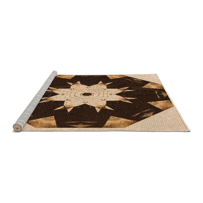 Sideview of Machine Washable Transitional Night Red Rug, wshpat1945org