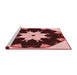 Sideview of Machine Washable Transitional Pastel Pink Rug, wshpat1945rd