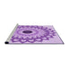 Sideview of Machine Washable Transitional Blossom Pink Rug, wshpat1946pur