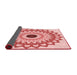 Thickness of Patterned Deep Rose Pink Rug, pat1946rd