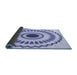 Thickness of Patterned Blue Rug, pat1947blu