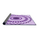 Thickness of Patterned Purple Rug, pat1947pur