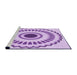 Sideview of Machine Washable Transitional Purple Rug, wshpat1947pur