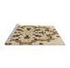 Sideview of Machine Washable Transitional Khaki Gold Rug, wshpat1948brn