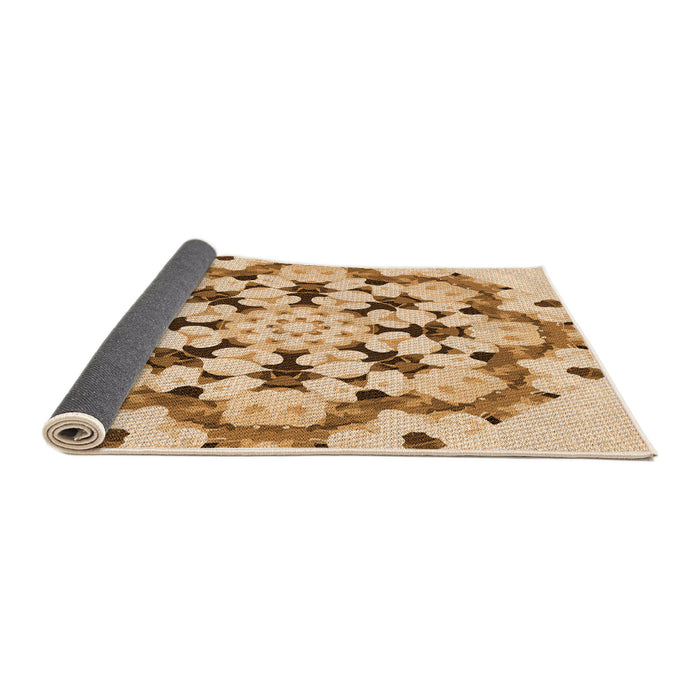 Thickness of Patterned Pastel Orange Rug, pat1948org