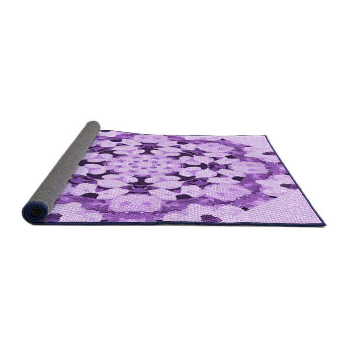 Thickness of Patterned Blossom Pink Rug, pat1948pur