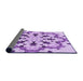 Thickness of Patterned Blossom Pink Rug, pat1948pur
