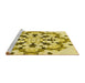 Sideview of Machine Washable Transitional Dark Golden Brown Rug, wshpat1948yw