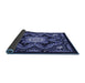 Thickness of Patterned Light Slate Blue Rug, pat1949blu