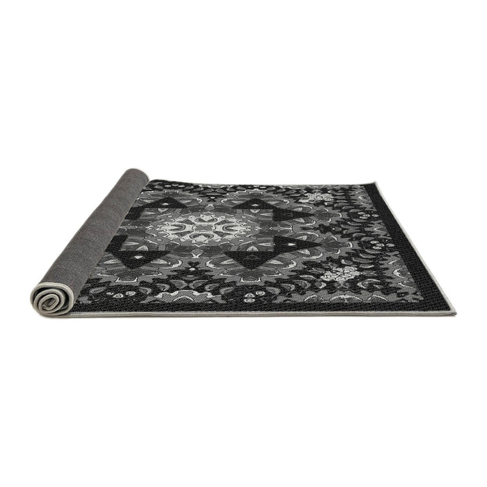Thickness of Patterned Gray Rug, pat1949gry