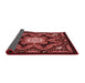 Thickness of Patterned Maroon Red Rug, pat1949rd