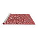 Sideview of Machine Washable Transitional Red Rug, wshpat195rd