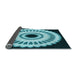 Thickness of Patterned Deep-Sea Blue Rug, pat1950lblu