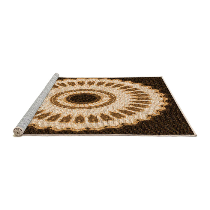 Sideview of Machine Washable Transitional Night Red Rug, wshpat1950org
